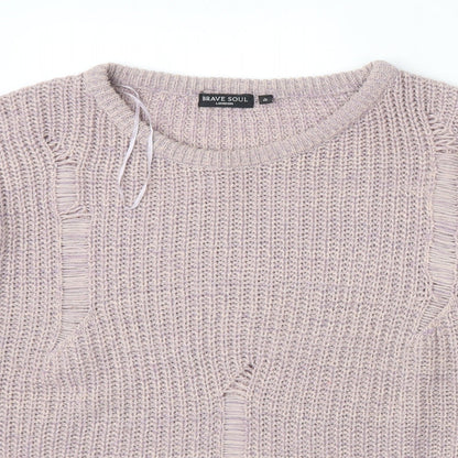 Womens UK Size L Brave Soul Purple Pullover Jumper