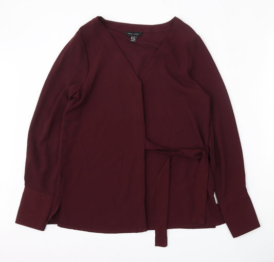 Womens UK Size 10 New Look Purple Basic Blouse
