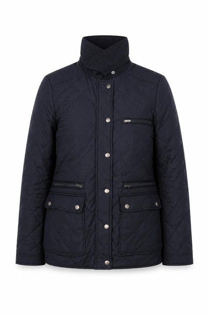 Dorothy Perkins Womens Blue Argyle/Diamond  Quilted Jacket Size 10