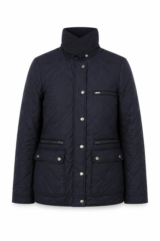 Dorothy Perkins Womens Blue Argyle/Diamond  Quilted Jacket Size 10