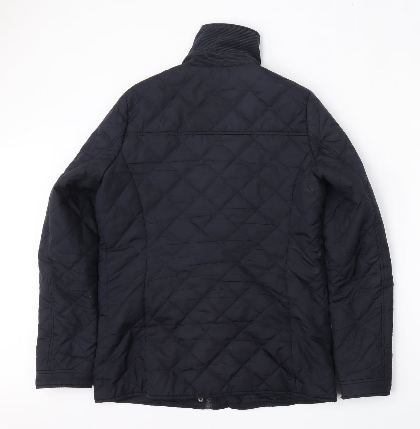 Dorothy Perkins Womens Blue Argyle/Diamond  Quilted Jacket Size 10