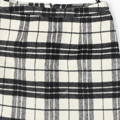 Atmosphere Womens White Plaid Polyester Straight & Pencil Skirt Size 8
