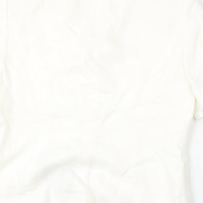 Womens UK Size 14 Alex & Co White Basic Button-Up