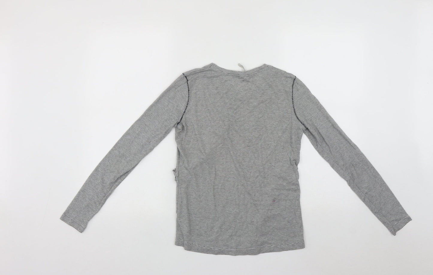 House of Fraser Womens Multicoloured Striped Polyester Basic Blouse Size 8 Roll Neck