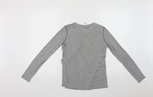 House of Fraser Womens Multicoloured Striped Polyester Basic Blouse Size 8 Roll Neck