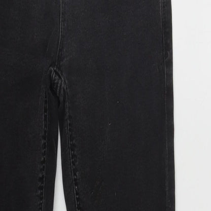 NEXT Girls Black  Cotton Skinny Jeans Size 9 Months L25 in Regular Zip