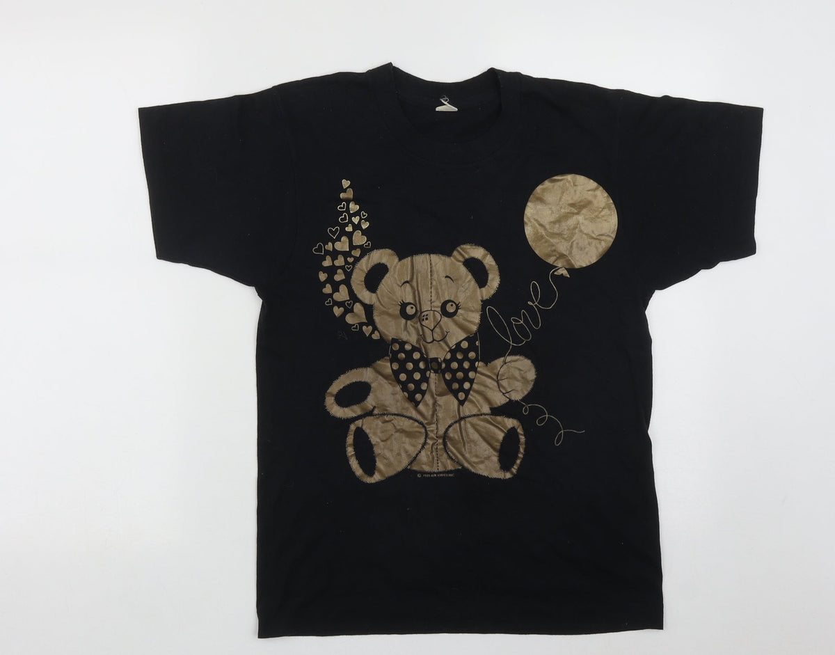 Additional front view of Screen Stars women’s beige polyester basic t-shirt, size S, round neck - bear