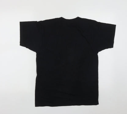 Back view of Screen Stars women’s beige polyester basic t-shirt, size S, round neck - bear