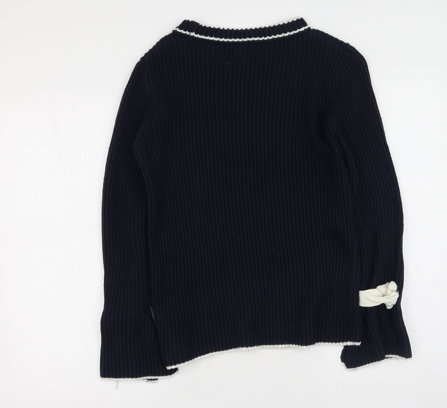 Womens UK Size S Papaya Blue Pullover Jumper