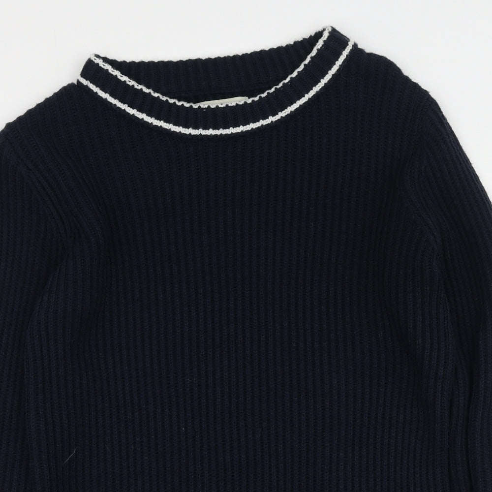 Womens UK Size S Papaya Blue Pullover Jumper