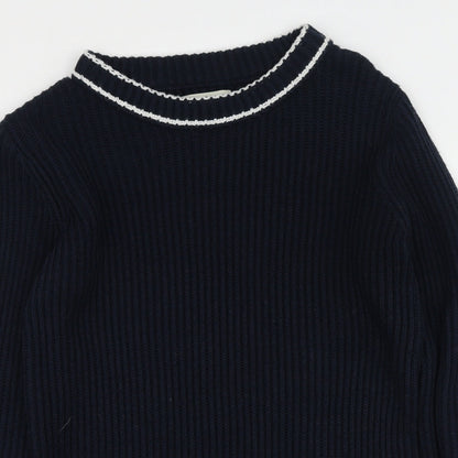 Womens UK Size S Papaya Blue Pullover Jumper