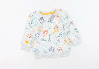 Primark  Grey  Polyester Pullover Jumper Size 3-6 Months