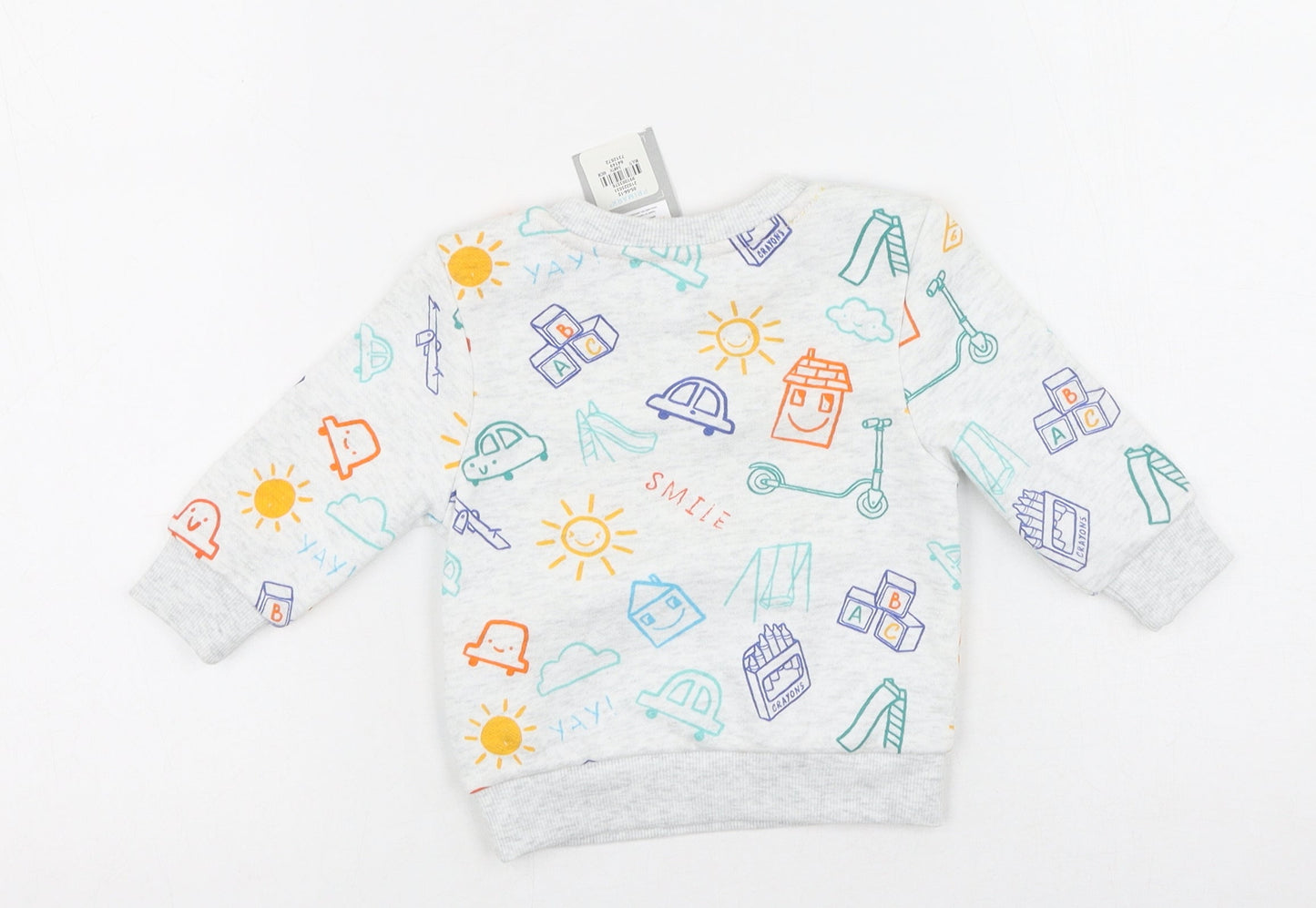 Primark  Grey  Polyester Pullover Jumper Size 3-6 Months