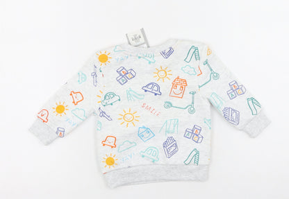 Primark  Grey  Polyester Pullover Jumper Size 3-6 Months
