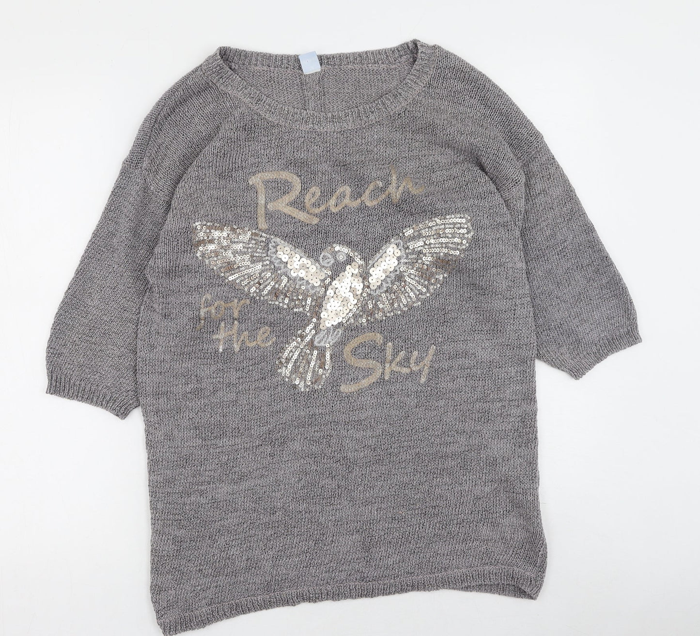 Womens UK Size M Marks and Spencer Grey Pullover Jumper
