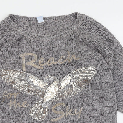 Womens UK Size M Marks and Spencer Grey Pullover Jumper