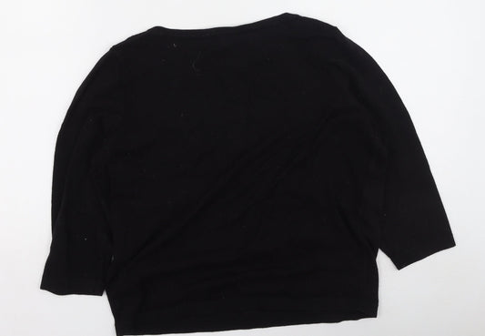 Womens UK Size M H&M Black Pullover Jumper
