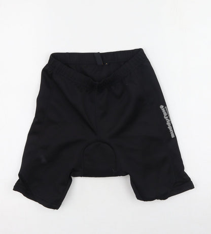 Muddy Fox Mens Black  Polyester Sweat Shorts Size S L6 in Regular