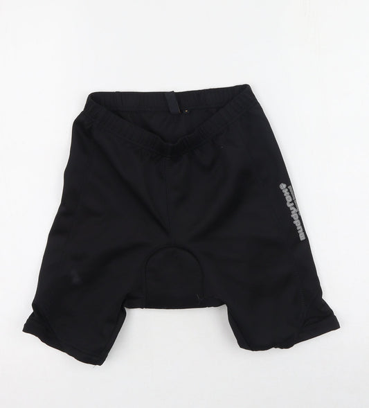 Muddy Fox Mens Black  Polyester Sweat Shorts Size S L6 in Regular