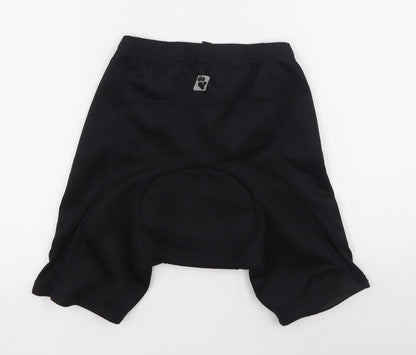 Muddy Fox Mens Black  Polyester Sweat Shorts Size S L6 in Regular