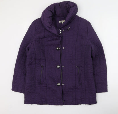 First Avenue Womens Purple   Anorak Coat Size 16   - Mark on back