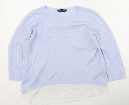 Dorothy Perkins Womens Purple Round Neck  Acrylic Pullover Jumper Size 12