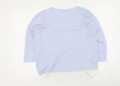 Dorothy Perkins Womens Purple Round Neck  Acrylic Pullover Jumper Size 12