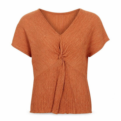 Womens UK Size XS Gallery Orange Basic Blouse