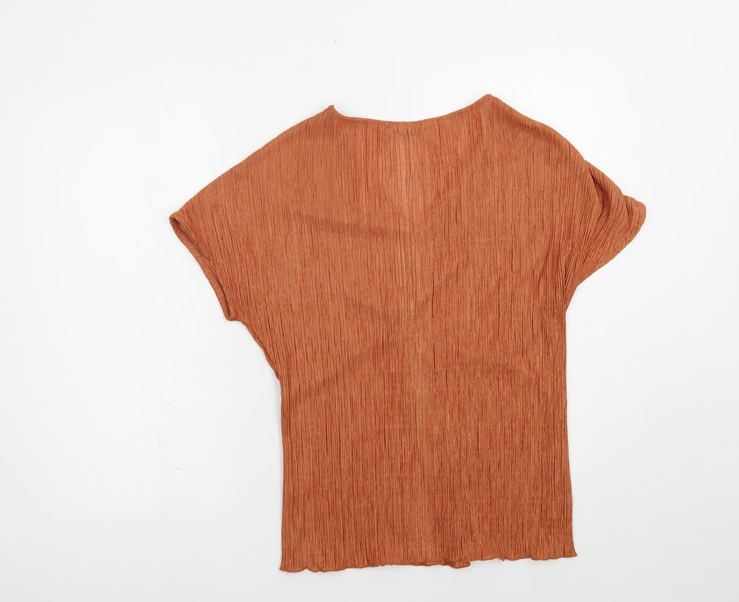 Womens UK Size XS Gallery Orange Basic Blouse