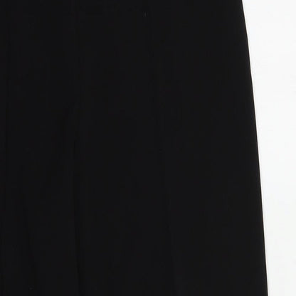 Womens UK Size 12 EWM Regular Fit Dress Pants Black Trousers