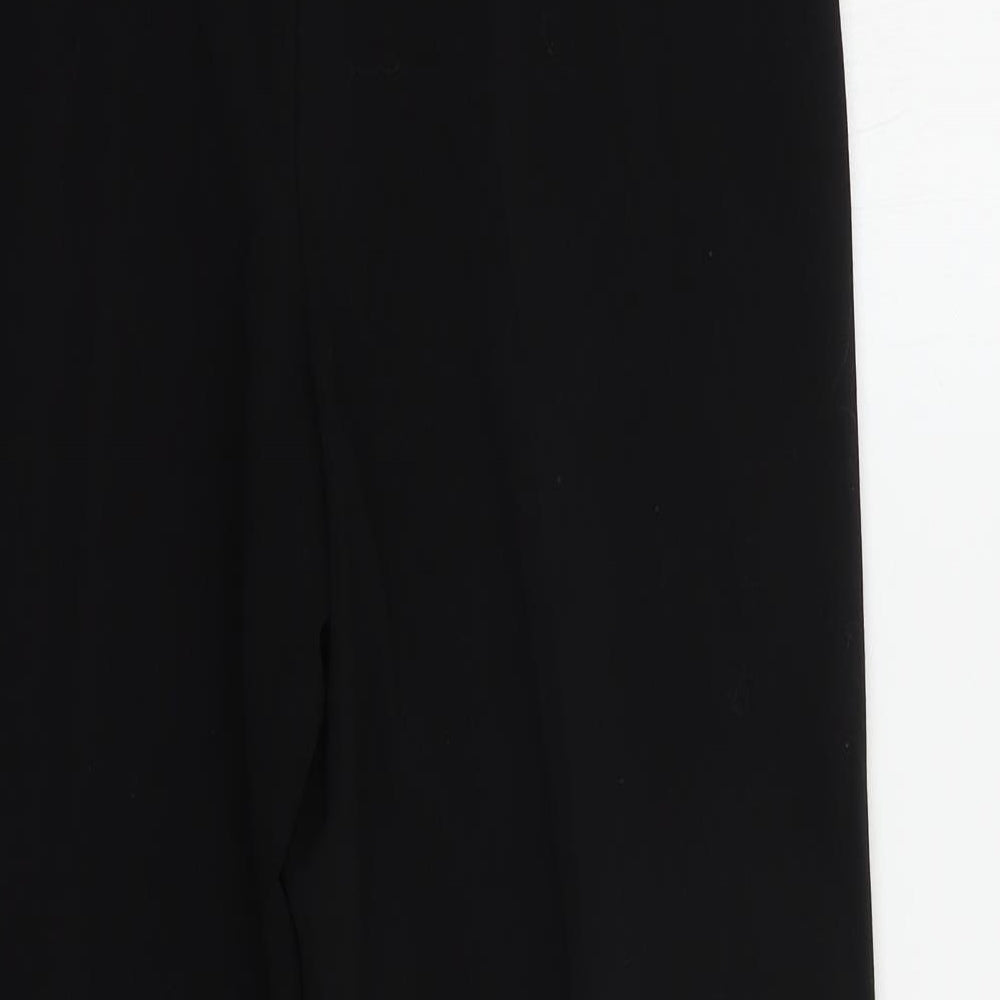 Womens UK Size 12 EWM Regular Fit Dress Pants Black Trousers