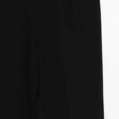 Womens UK Size 12 EWM Regular Fit Dress Pants Black Trousers