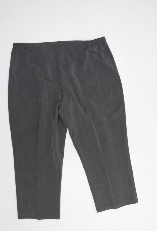 Womens UK Size 22 Sarah Hamilton Regular Fit Dress Pants Grey Trousers