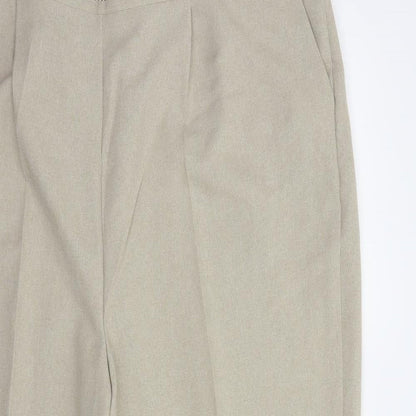 Bonmarché Womens Beige  Polyester Dress Pants Trousers Size 22 L28 in Regular