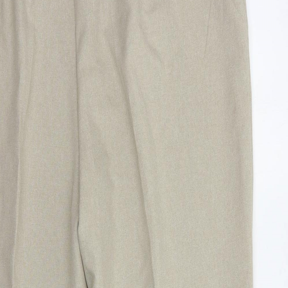 Bonmarché Womens Beige  Polyester Dress Pants Trousers Size 22 L28 in Regular