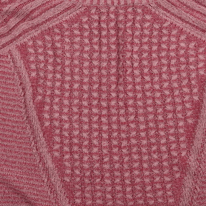 George Womens Pink Boat Neck  Acrylic Pullover Jumper Size 16