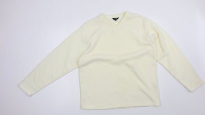 Additional front view of Sport women’s ivory polyester pullover sweatshirt, size UK 16, pullover