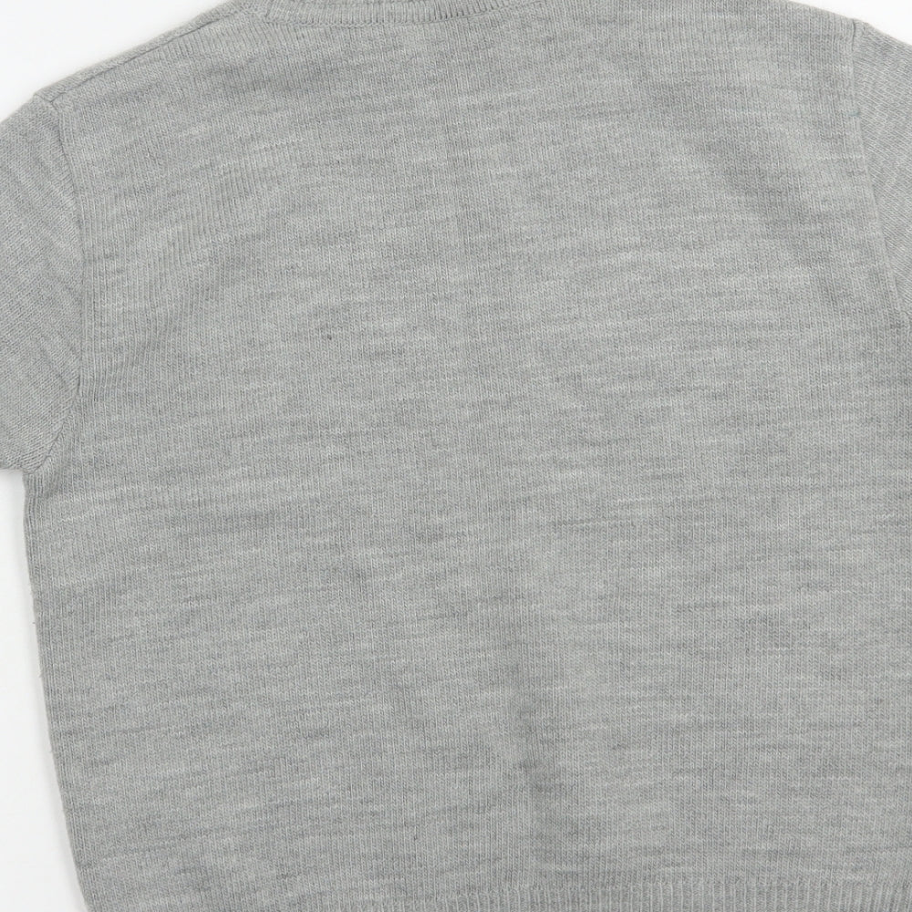 Liz Claiborne Womens Grey Mock Neck  Acrylic Pullover Jumper Size M