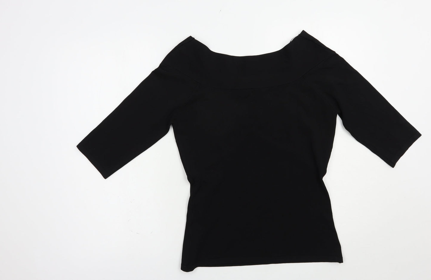 Alex & Co. Womens Black V-Neck  Viscose Pullover Jumper Size S