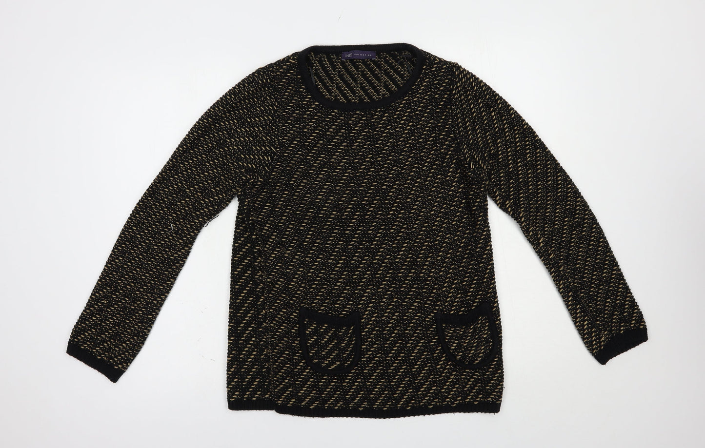 Womens UK Size 10 Marks and Spencer Black Pullover Jumper