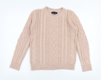 Atmosphere Womens Pink Round Neck  Polyester Pullover Jumper Size 8