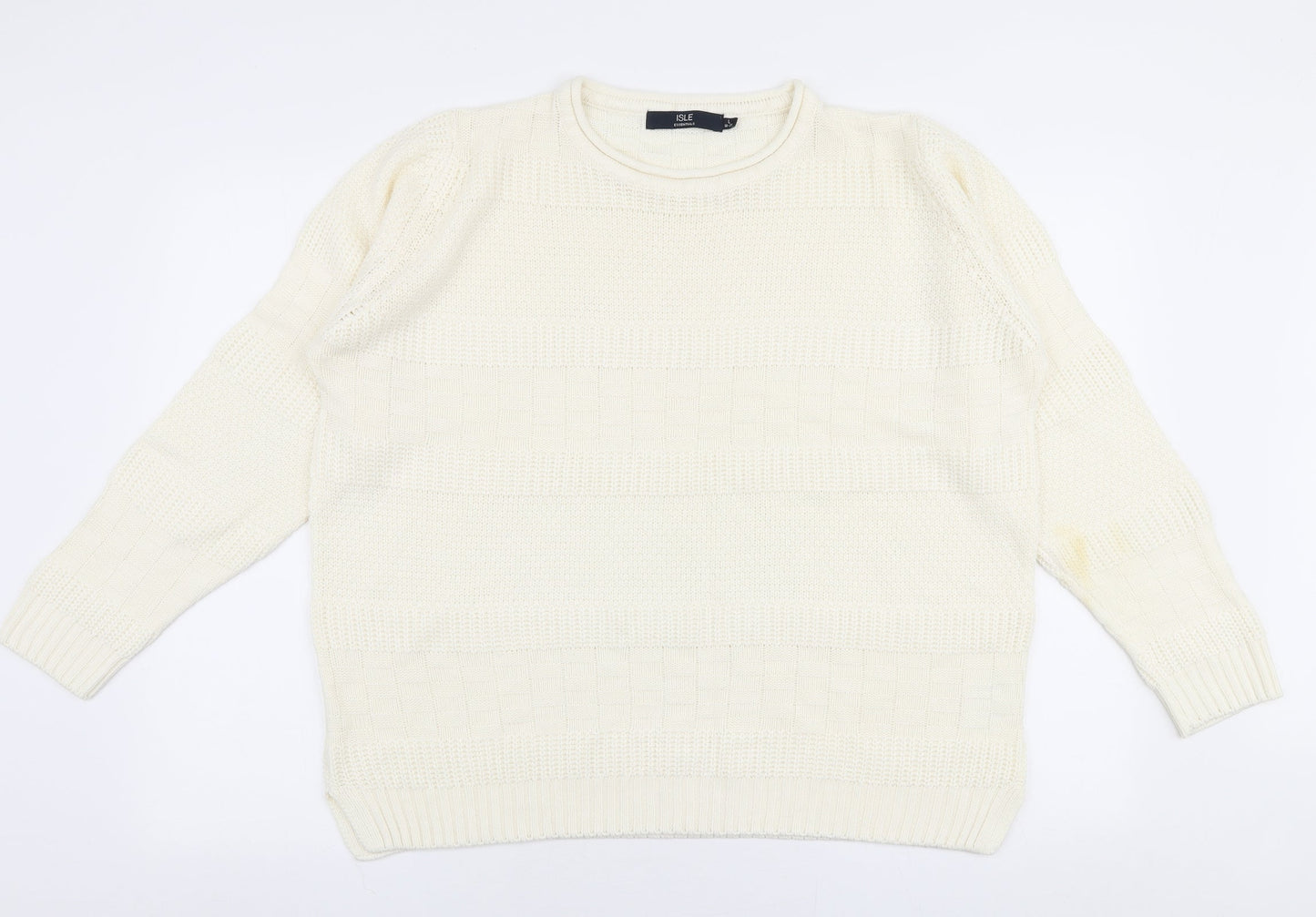 Womens UK Size L Isle Ivory Pullover Jumper