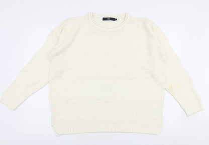 Womens UK Size L Isle Ivory Pullover Jumper