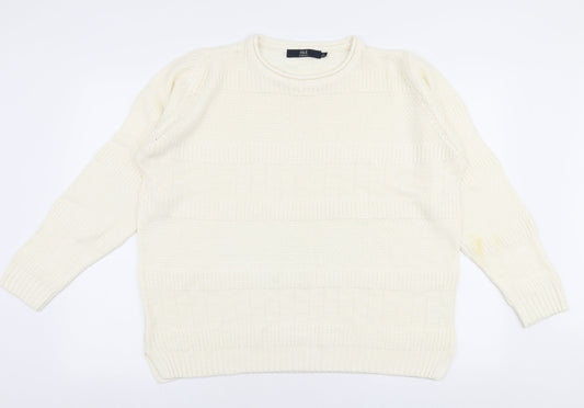 Womens UK Size L Isle Ivory Pullover Jumper