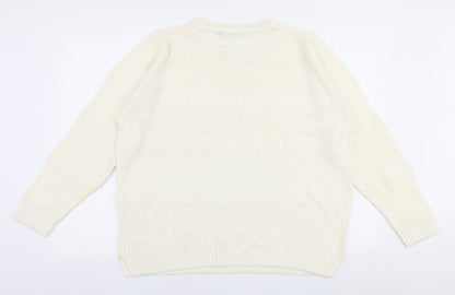 Womens UK Size L Isle Ivory Pullover Jumper