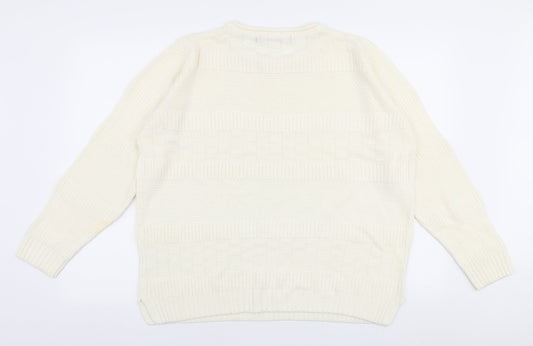 Womens UK Size L Isle Ivory Pullover Jumper