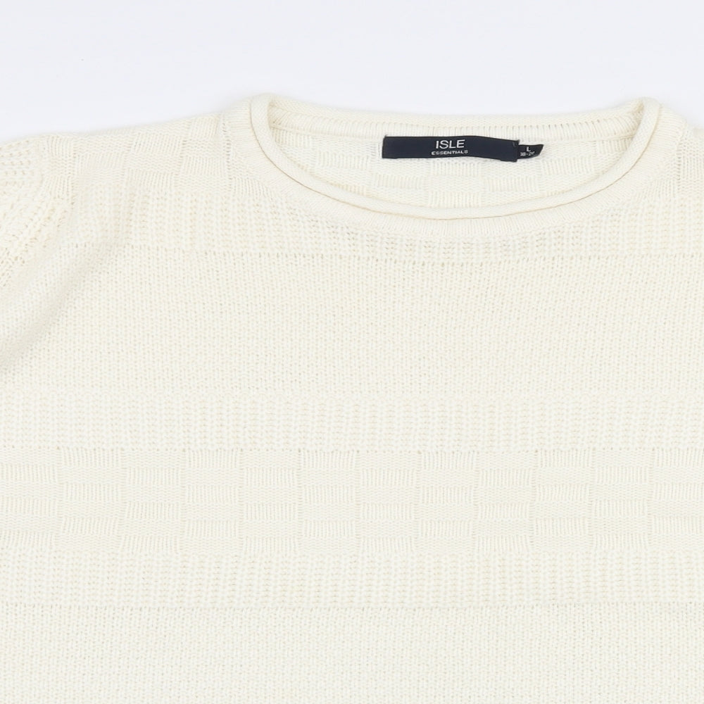 Womens UK Size L Isle Ivory Pullover Jumper