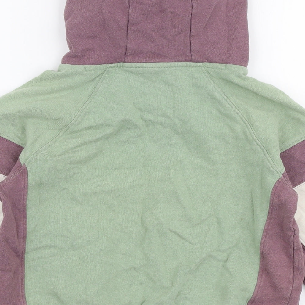 Brand and care label for Next girls’ multicoloured cotton pullover hoodie, size 9, years pullover