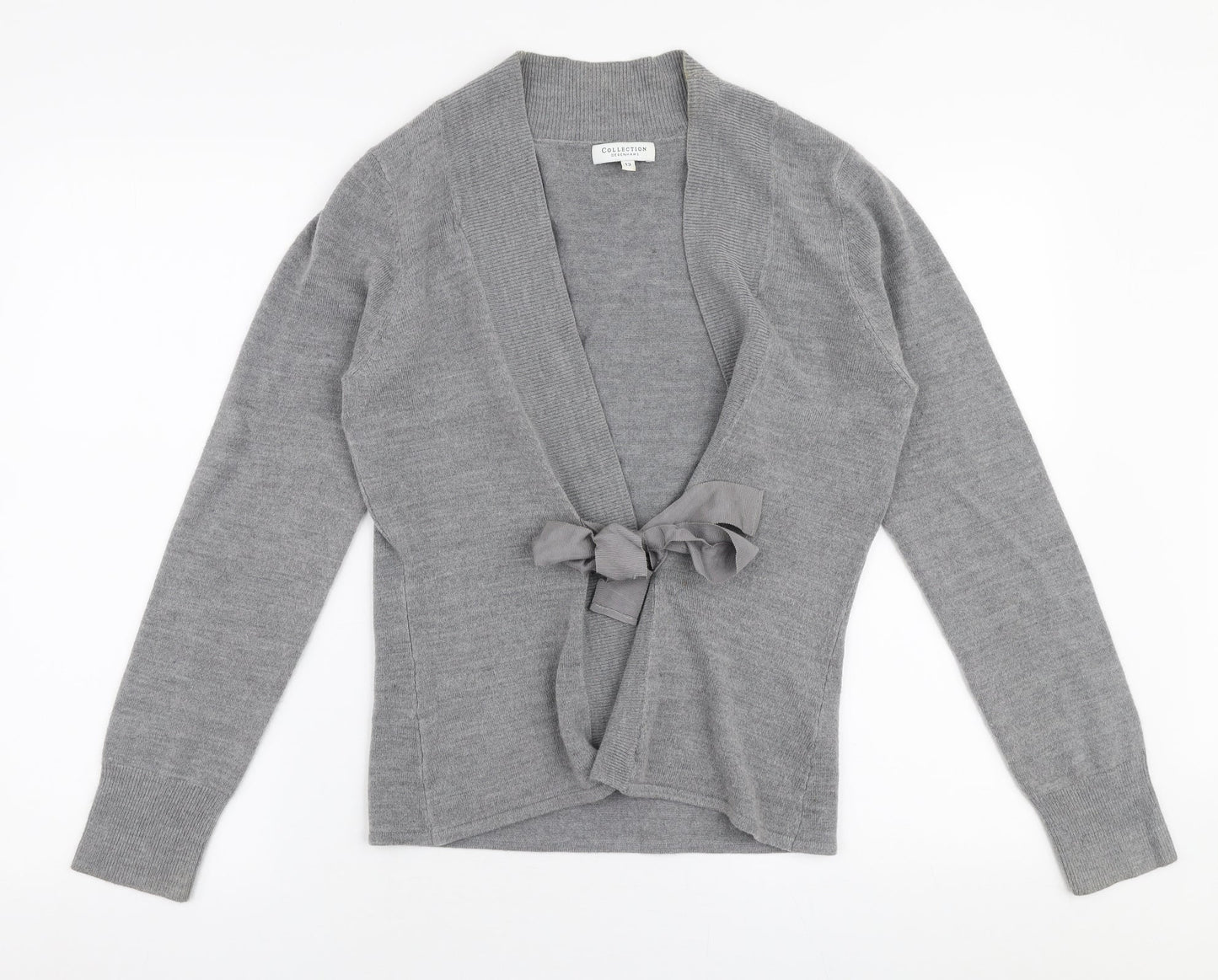 Womens UK Size 12 Debenhams Grey Cardigan Jumper