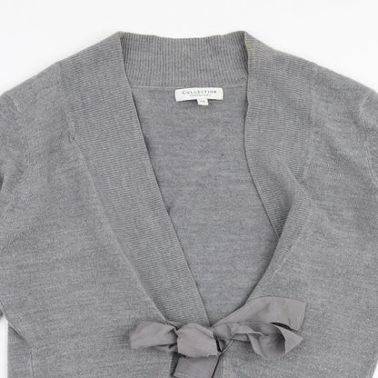 Womens UK Size 12 Debenhams Grey Cardigan Jumper